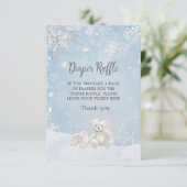 Baby It's Cold Outside Diaper Raffle Baby Shower  エンクロージャーカード (スタンド正面)