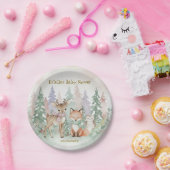 Baby It's Cold Outside Elegant Winter Woodland  ペーパープレート (パーティー)