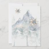 Baby Its Cold Outside Evergreen Winter Baby Shower 招待状 (裏面)