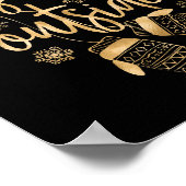 Baby It's Cold Outside Faux Gold Foil Gloves ポスター (角)
