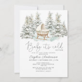 Baby It's Cold Outside Gender Neutral Baby Shower 招待状 (正面)
