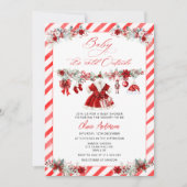 Baby it's Cold Outside Girl Baby Shower 招待状 (正面)