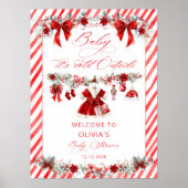 Baby Its Cold Outside Girl Baby Shower Welcome ポスター (正面)