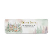 Baby It's Cold Outside Modern Winter Woodland  ラベル (正面)