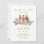 Baby It's Cold Outside Nutcracker Baby Shower 招待状 (正面)