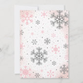 Baby Its Cold Outside Pink Baby Shower Invitation 招待状 (裏面)