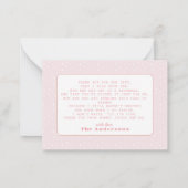 Baby It's Cold Outside Pink Baby Shower Thank You ノートカード (裏面)