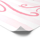 Baby It's Cold Outside Pink Baby Shower Welcome ポスター (角)