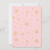  Baby it's Cold Outside Pink Bow Baby Shower  招待状 (裏面)