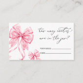 Baby Its Cold Outside Pink Bow How Many Candies エンクロージャーカード (正面)