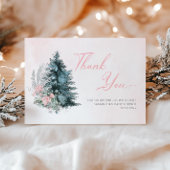 Baby its cold outside Pink Silver  サンキューカード