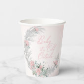 Baby its cold outside Pink Silver Baby Shower 紙コップ (裏面)