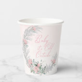 Baby its cold outside Pink Silver Baby Shower 紙コップ (正面)