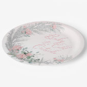 Baby its cold outside Pink Winter  ペーパープレート (アングル)