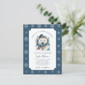Baby It's Cold Outside Polar Bear Baby Shower  招待状 (スタンド正面)