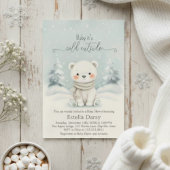 Baby It's Cold Outside Polar Bear Baby Shower  招待状