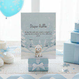 Baby It's Cold Outside Polar Bear Diaper Raffle  エンクロージャーカード
