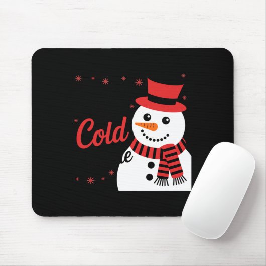 Baby It's Cold Outside Retro Christmas Long Sleeve マウスパッド (マウス)