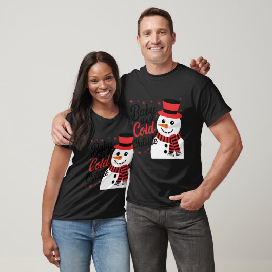 Baby It's Cold Outside Retro Christmas Long Sleeve Tシャツ (ユニセックス)