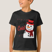 Baby It's Cold Outside Retro Christmas Long Sleeve Tシャツ (正面)