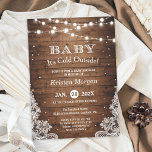 Baby Its Cold Outside Rustic Winter Baby Shower 招待状<br><div class="desc">Create your perfect invitation with this pre-designed templates, you can easily personalize it to be uniquely yours. For further customization, please click the "customize further" link and use our easy-to-use design tool to modify this template. If you prefer Thicker papers / Matte Finish, you may consider to choose the Matte...</div>