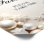 Baby Its Cold Outside Snowflake Baby Shower Favors ポスター (角)