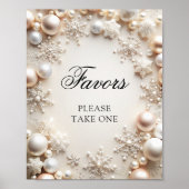 Baby Its Cold Outside Snowflake Baby Shower Favors ポスター (正面)