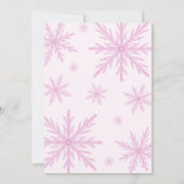 Baby Its Cold Outside Snowflakes Girl Baby Shower 招待状 (裏面)