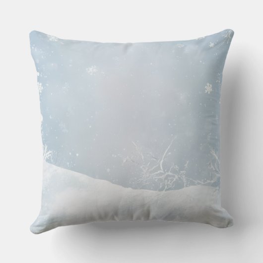 Baby, It's Cold Outside Soft Teddy Bear & Snowflak クッション (裏面)