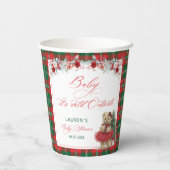  Baby Its Cold Outside Teddy Bear Girl Baby Shower 紙コップ (裏面)