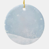 Baby, It's Cold Outside Teddy Bear Snowflake Keeps セラミックオーナメント (裏面)