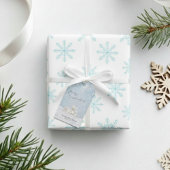 Baby, It's Cold Outside Teddy Bear Snowflakes  ギフトタグ