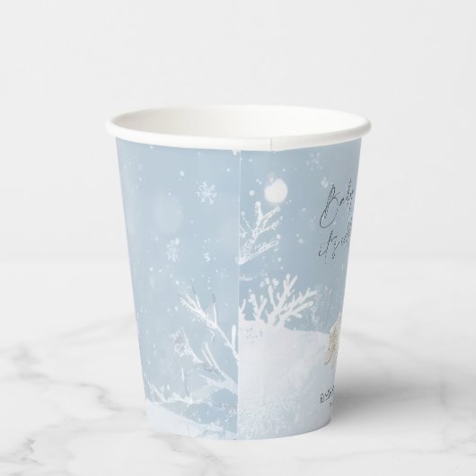 Baby, It's Cold Outside Teddy Bear Winter Elegance 紙コップ (右)