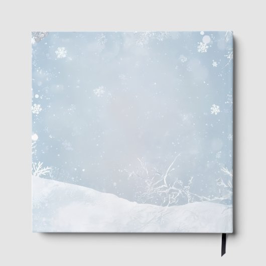 Baby, It's Cold Outside Teddy Bear Winter Keepsake ゲストブック (裏面)