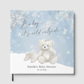 Baby, It's Cold Outside Teddy Bear Winter Keepsake ゲストブック (正面)