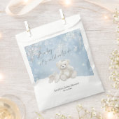 Baby, It's Cold Outside Teddy Bear Winter Keepsake フェイバーバッグ (クリップ留めされた状態)