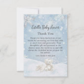 Baby, It's Cold Outside Teddy Bear Winter Thanks サンキューカード (正面)