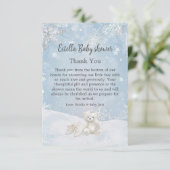 Baby, It's Cold Outside Teddy Bear Winter Thanks サンキューカード (スタンド正面)