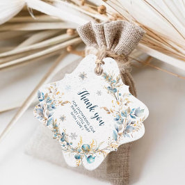 Baby It's Cold Outside Thank You White Blue Gold フェイバータグ