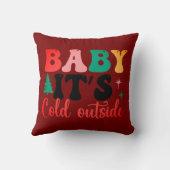 Baby it's cold outside two tone クッション (裏面)