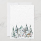 Baby It's Cold Outside Winter Animals Baby Shower 招待状 (裏面)