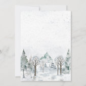 Baby It's Cold Outside Winter animals Baby Shower 招待状 (裏面)