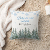 Baby It's Cold Outside Winter Baby Shower クッション (ブランケット)
