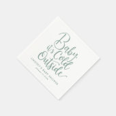 Baby It's Cold Outside Winter Baby Shower スタンダードカクテルナプキン (角)