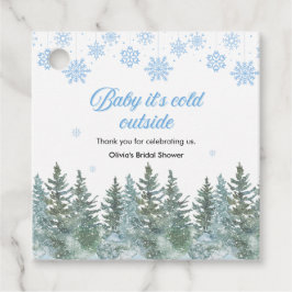 Baby It's Cold Outside Winter Baby Shower フェイバータグ