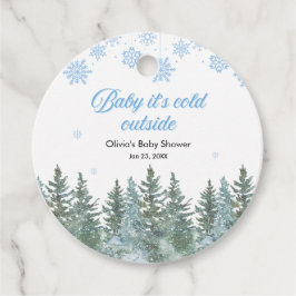 Baby It's Cold Outside Winter Baby Shower フェイバータグ