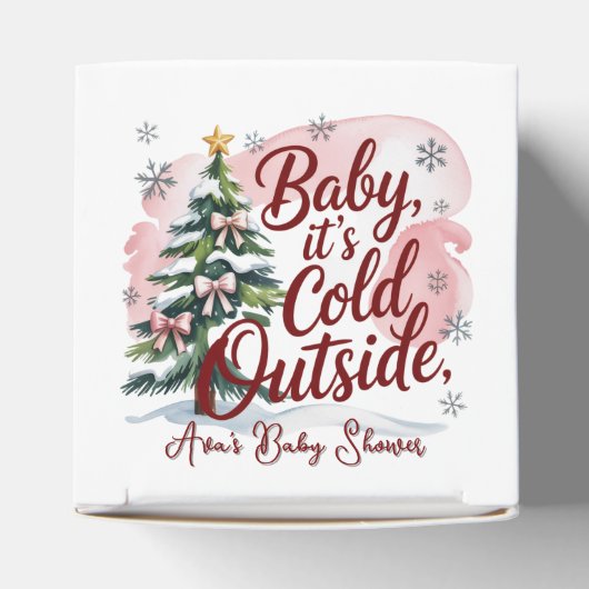 Baby, It's Cold Outside Winter Baby Shower  フェイバーボックス (上部)