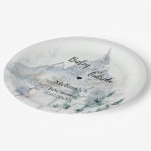 Baby It's Cold Outside Winter Baby Shower ペーパープレート (アングル)