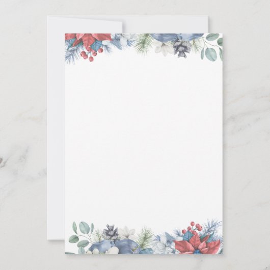 Baby Its Cold Outside Winter Baby Shower 招待状 (裏面)