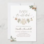 Baby It's Cold Outside Winter Baby Shower 招待状 (正面)